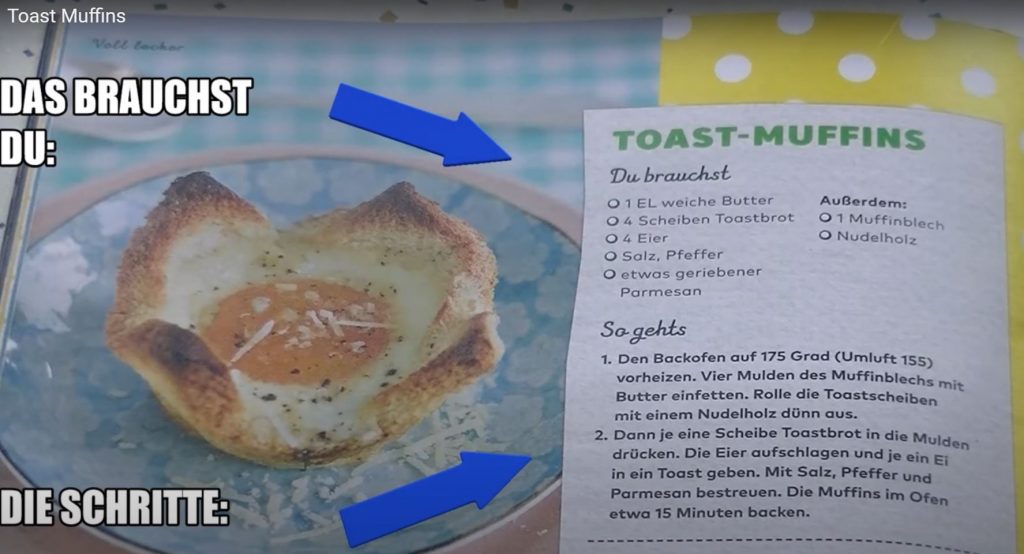 Grafik Toast-Muffins zubereiten