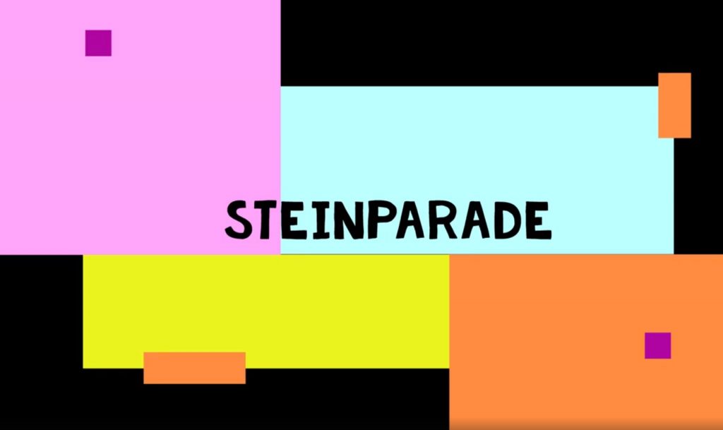 Bunte Grafik Steinparade