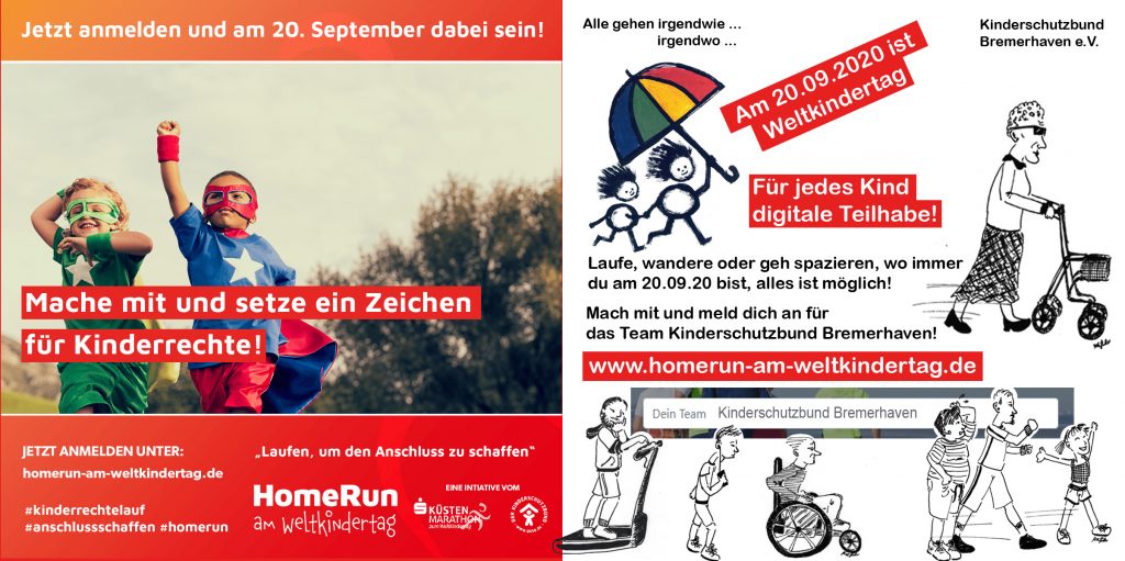 Flyer Homerun am Weltkindertag