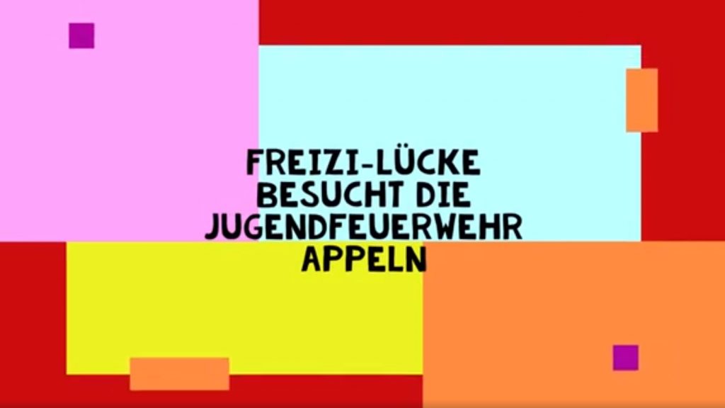 Bunte Grafik Besuch bei der Jugendfeuerwehr Appeln
