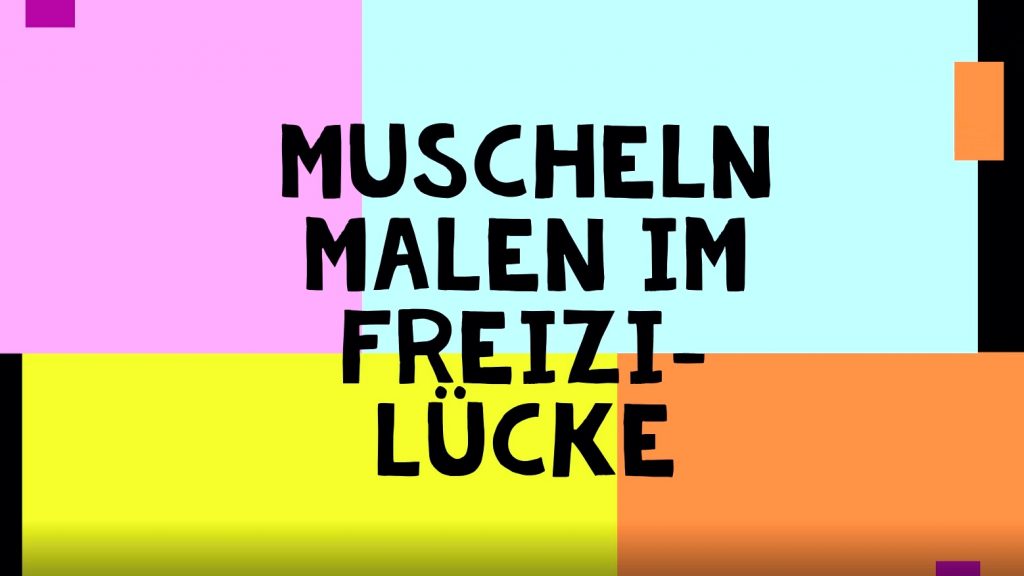 Bunte Grafik Muscheln malen