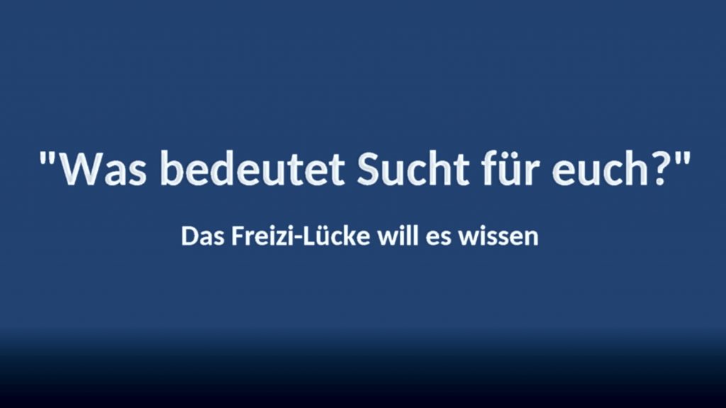 Grafik mit Text Was bedeutet Sucht für euch