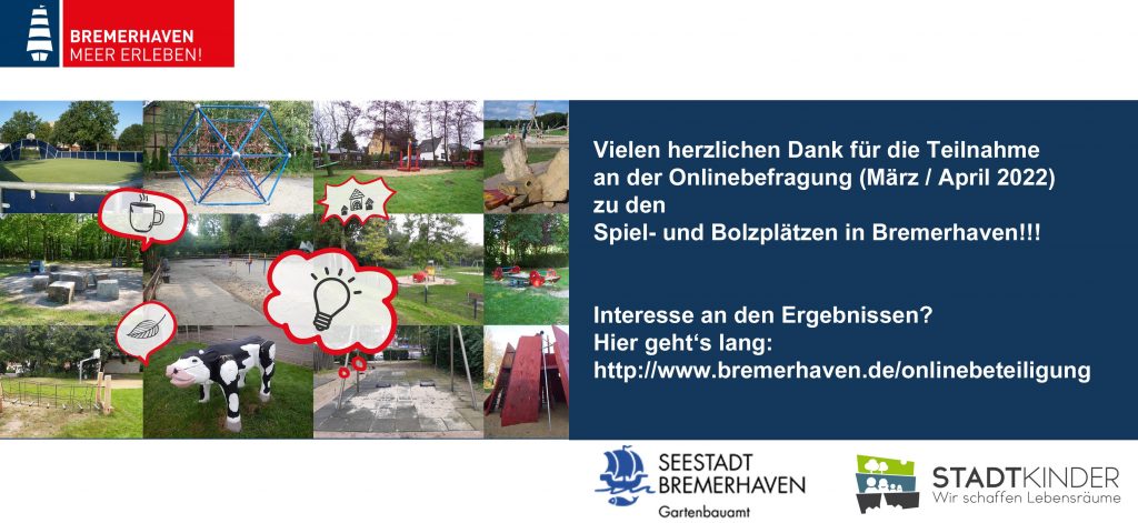Grafik zur Onlinebefragung zu Spiel- und Bolzplätzen in Bremerhaven