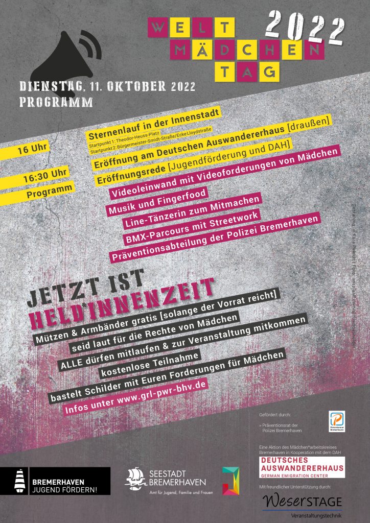 Plakat Weltmädchentag 2022